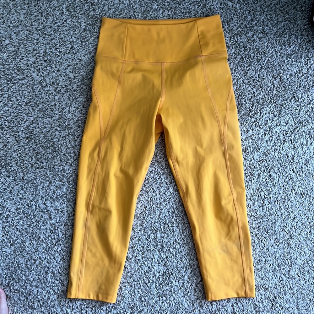 Girlfriend collective yellow leggings